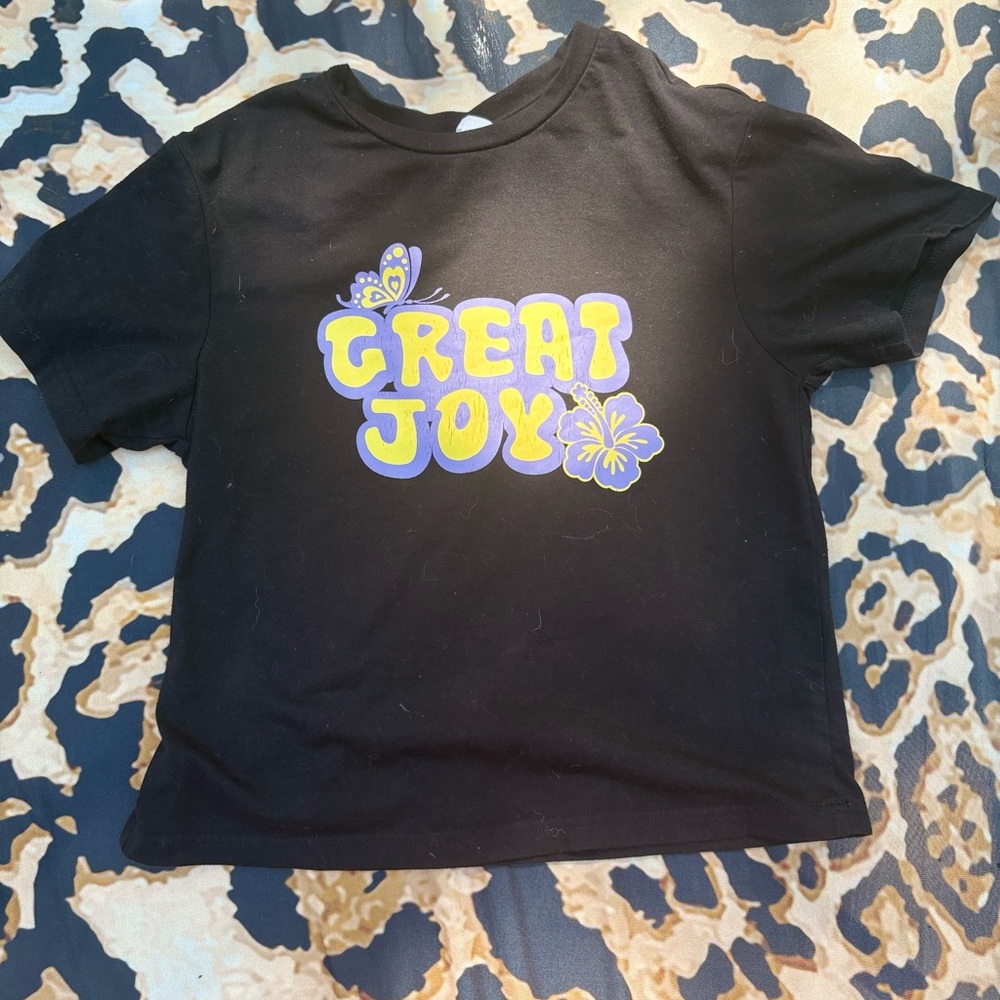 SHEIN Black 'Great Joy' Kids T-Shirt